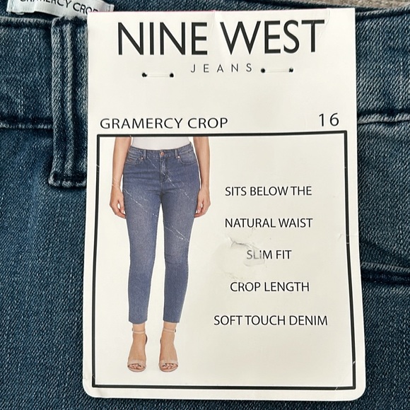 Nine West Gramercy Cropped Jeans. Size 16. NWT. - Picture 1 of 11